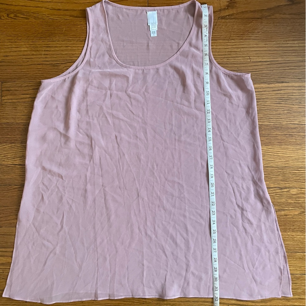 Wynne Layers Mauve Lightweight Sheer Layering Tank Top